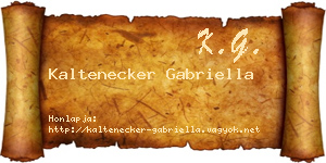 Kaltenecker Gabriella névjegykártya